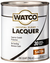 Watco 63241 Lacquer Clear Wood Finish, Liquid, Clear, 1 qt, Can